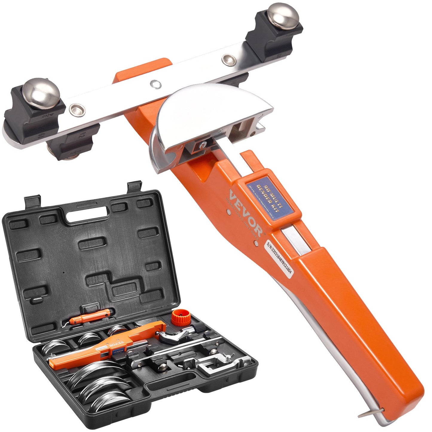 VEVOR Pipe Tube Bender, 1/4"-7/8" Ratcheting Tubing Benders, 90°Forward/Reverse