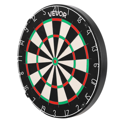 Dart Board, High-Grade Self-Healing Sisal Fiber Dartboard with Staple-Free Bullseye, Blade Wire & Rotating Number Ring, 450mm Professional Dartboard for Home Party Game Room (Darts Not Included)