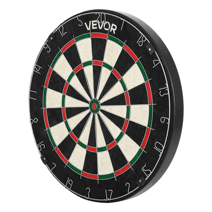 Dartboard with 6 Darts & Scoring Kit, Self-Healing Sisal Fibers Dartboard with Staple-Free Bullseye & Rotating Number Ring, 451mm Professional Steel Tip Dart Board Set for Home Party Game Room