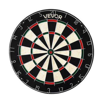 Dartboard with 6 Darts & Scoring Kit, Self-Healing Sisal Fibers Dartboard with Staple-Free Bullseye & Rotating Number Ring, 451mm Professional Steel Tip Dart Board Set for Home Party Game Room