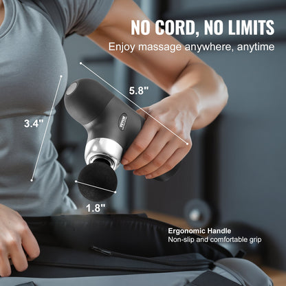 VEVOR Massage Gun Deep Tissue, Percussion Muscle Massager for Athletes - with 4