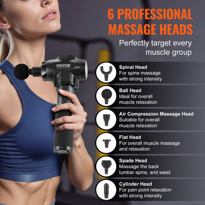 VEVOR Massage Gun Deep Tissue, Percussion Muscle Massager for Athletes - with 9