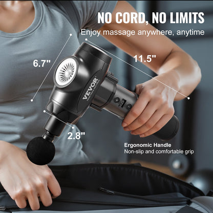 VEVOR Massage Gun Deep Tissue, Percussion Muscle Massager for Athletes - with 9