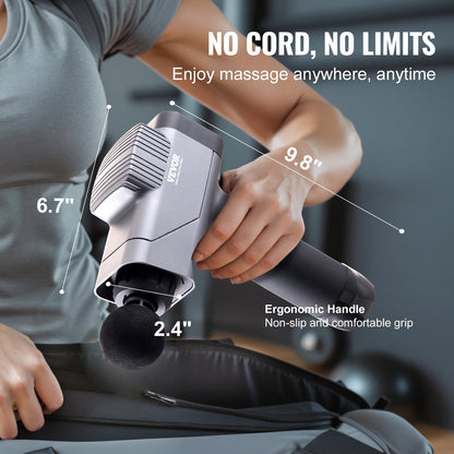 VEVOR Massage Gun Deep Tissue, Percussion Muscle Massager for Athletes - with 8