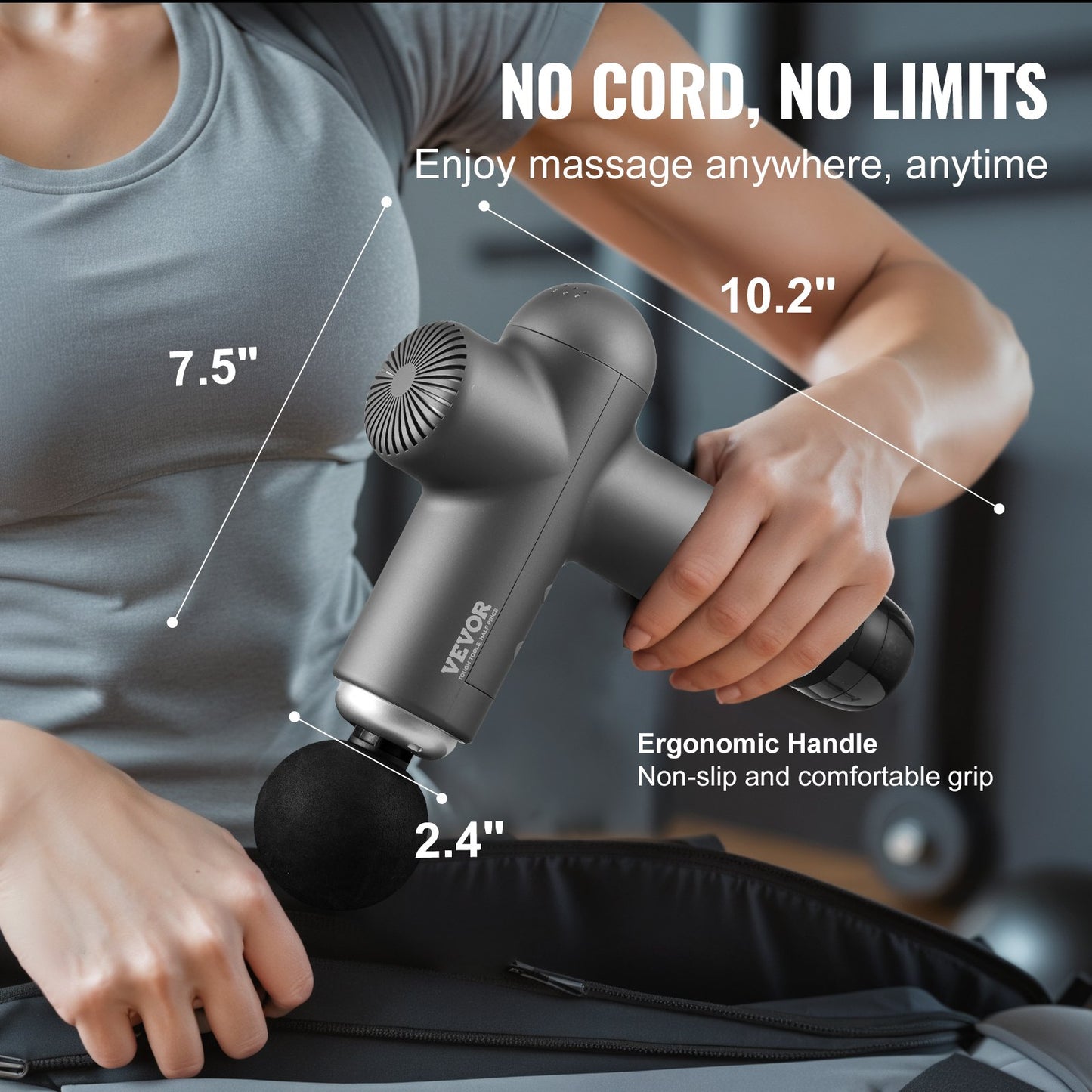 VEVOR Massage Gun Deep Tissue, Percussion Muscle Massager for Athletes - with 8