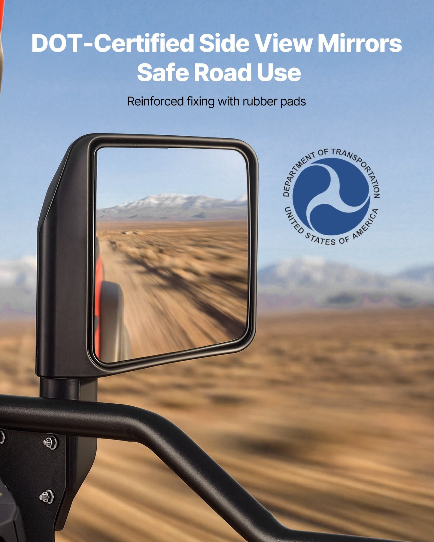 Jeep Tube Doors, 4-Door, Compatible with 2018-2026 Jeep Wrangler JL & 2020-2026 Gladiator JT, Steel Off Road Front & Rear Tubular Half Doors with DOT Certified Side View Mirrors and Rubber Pads