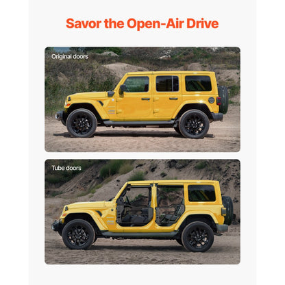 VEVOR 4-Door Jeep Tube Doors Jeep Tubular Door for 2007-2018 Jeep Wrangler JK