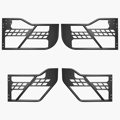 Jeep Tube Doors, 4-Door, Hunting Style Jeep Tubular Door with Heavy-Duty Hinges & OE Latch, Jeep Doors with Rubber Pads, Fit for 2018-2024 Jeep Wrangler JL & 2020-2024 Jeep Gladiator JT