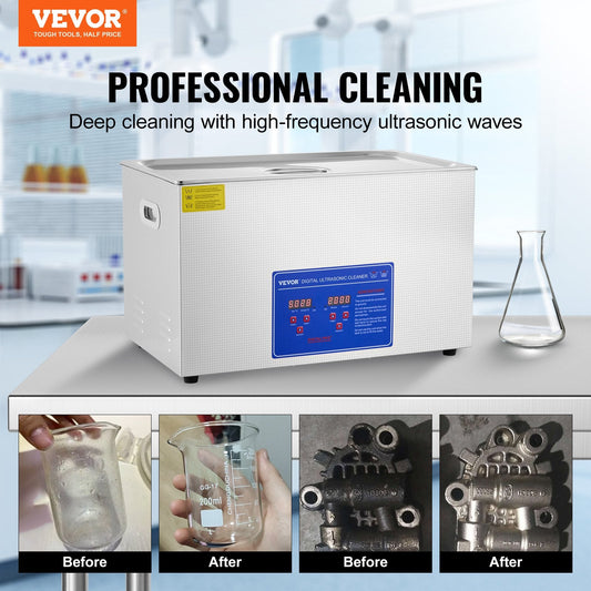 30L Digital Ultrasonic Cleaner with Timer, Heated, 24L Capacity, 12.5 kg