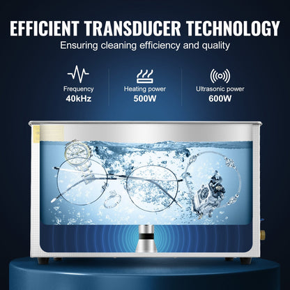 30L Digital Ultrasonic Cleaner with Timer, Heated, 24L Capacity, 12.5 kg