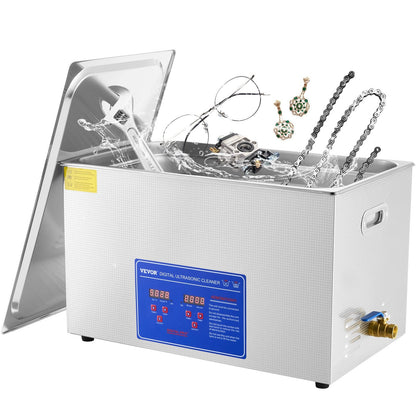 30L Digital Ultrasonic Cleaner with Timer, Heated, 24L Capacity, 12.5 kg