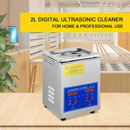 2L Ultrasonic Cleaner with Digital Timer for Jewelry, Watches & More