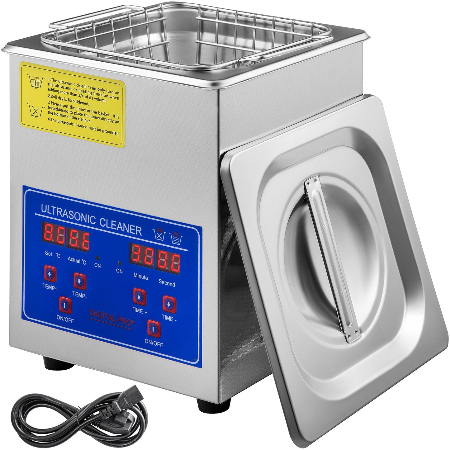 VEVOR Ultrasonic Cleaner 2L Jewelry Cleaning with Digital Timer Ultrasonic Cleaning