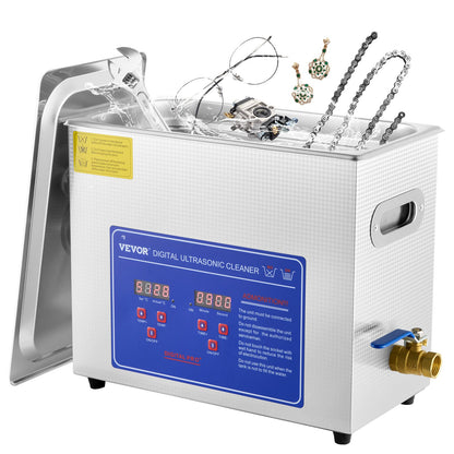 Vevor Brand New 6 Liter Stainless Steel Digital Ultrasonic Cleaner w/ Bracket &