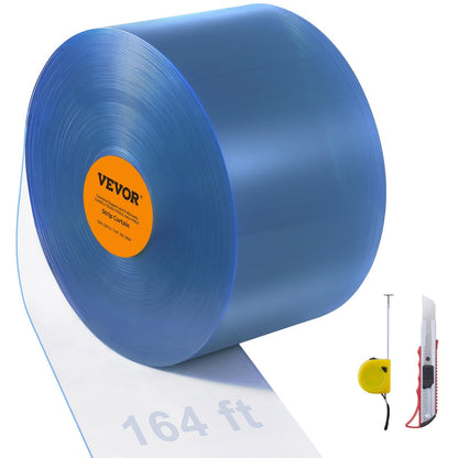 Clear PVC Strip Curtain Roll - 50m x 0.2m, Durable Temperature Control Solution