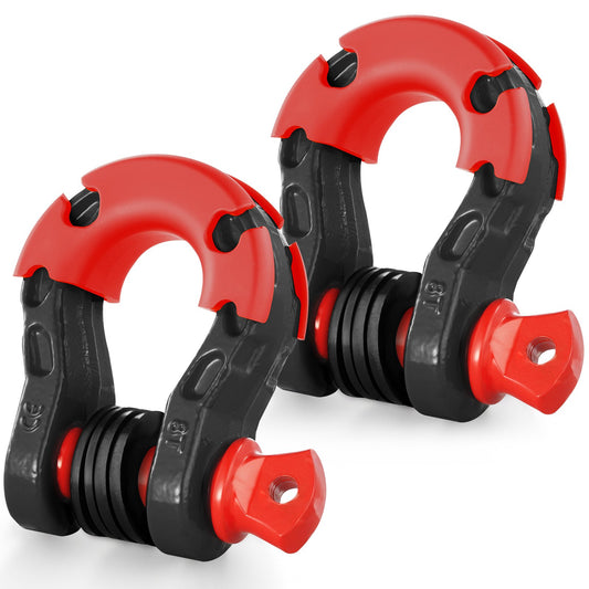 VEVOR 2 Pack 19.05 mm D Ring Shackle with 22 mm Screw Pin 30T Break Strength