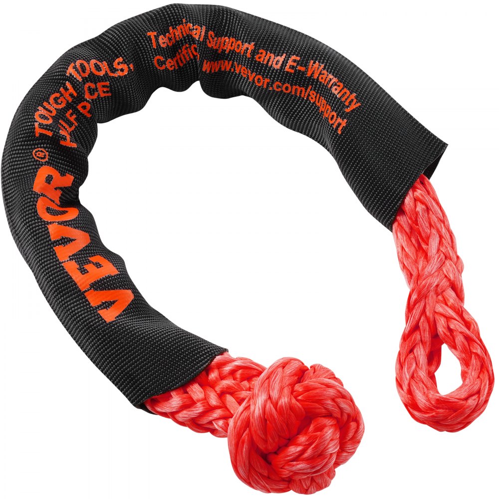 VEVOR Soft Shackle Synthetic Recovery Rope 2PCS 12.7x558.8 mm 20T Break Strength