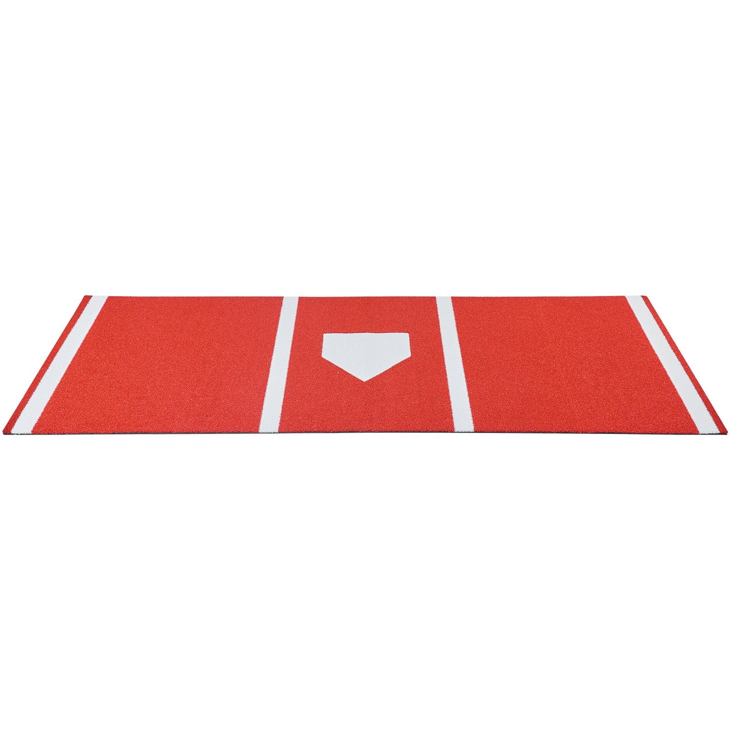 Baseball Hitting Mat, 300x116cm Batting Cage Mat, Batters Box Turf Mats, Softball Batting Practice Equipment with Home Plate and Anti Fade Turf, Portable Training Aid for Indoor Outdoor, Red