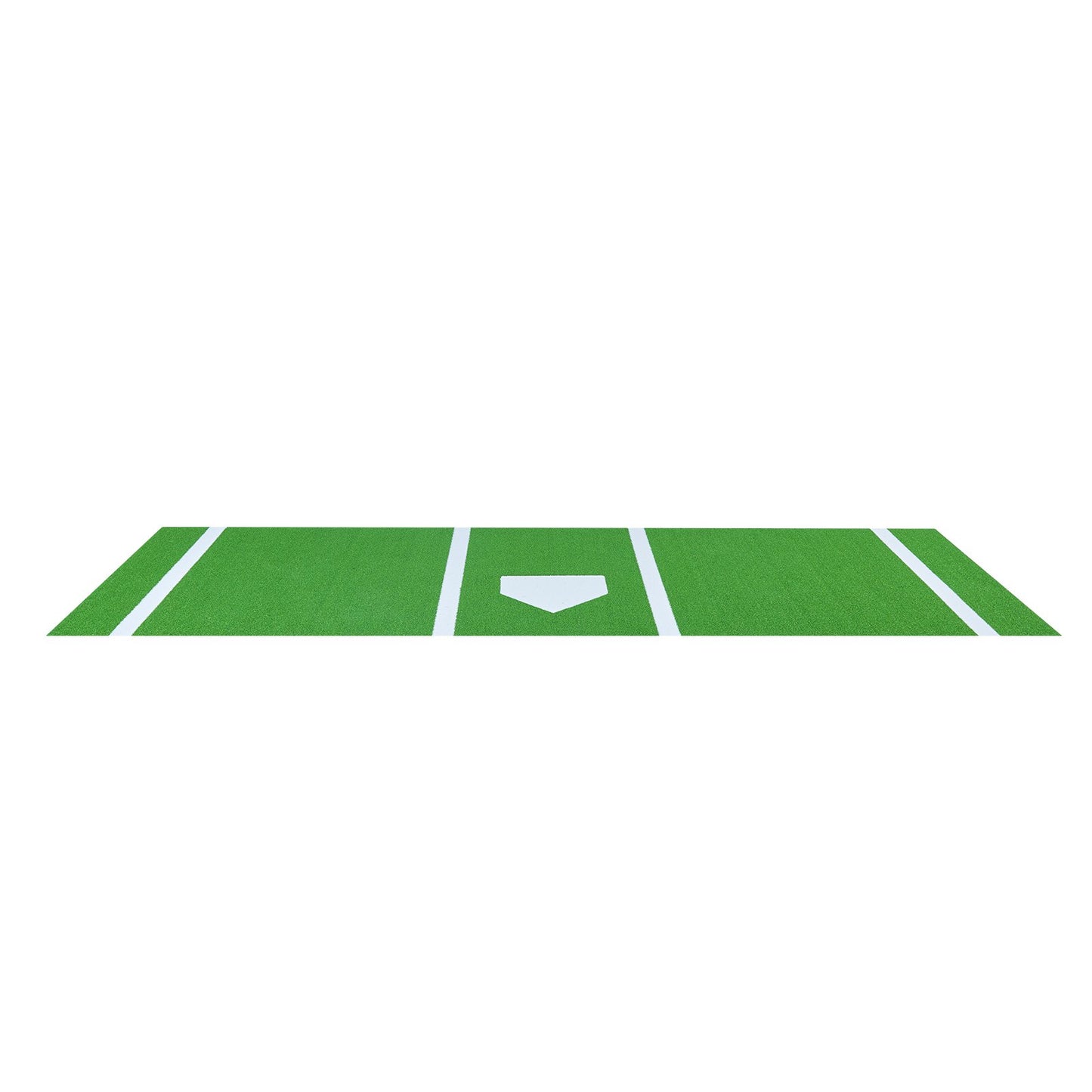 Baseball Hitting Mat, 366x183cm Batting Cage Mat, Batters Box Turf Mats, Softball Batting Practice Equipment with Home Plate and Anti Fade Turf, Portable Training Aid for Indoor Outdoor, Green