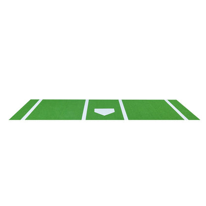 Baseball Hitting Mat, 366x183cm Batting Cage Mat, Batters Box Turf Mats, Softball Batting Practice Equipment with Home Plate and Anti Fade Turf, Portable Training Aid for Indoor Outdoor, Green