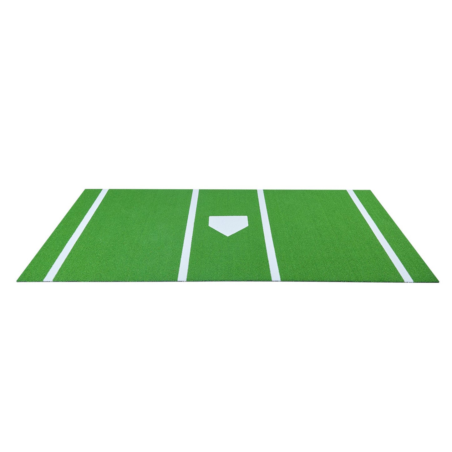 Baseball Hitting Mat, 366x183cm Batting Cage Mat, Batters Box Turf Mats, Softball Batting Practice Equipment with Home Plate and Anti Fade Turf, Portable Training Aid for Indoor Outdoor, Green