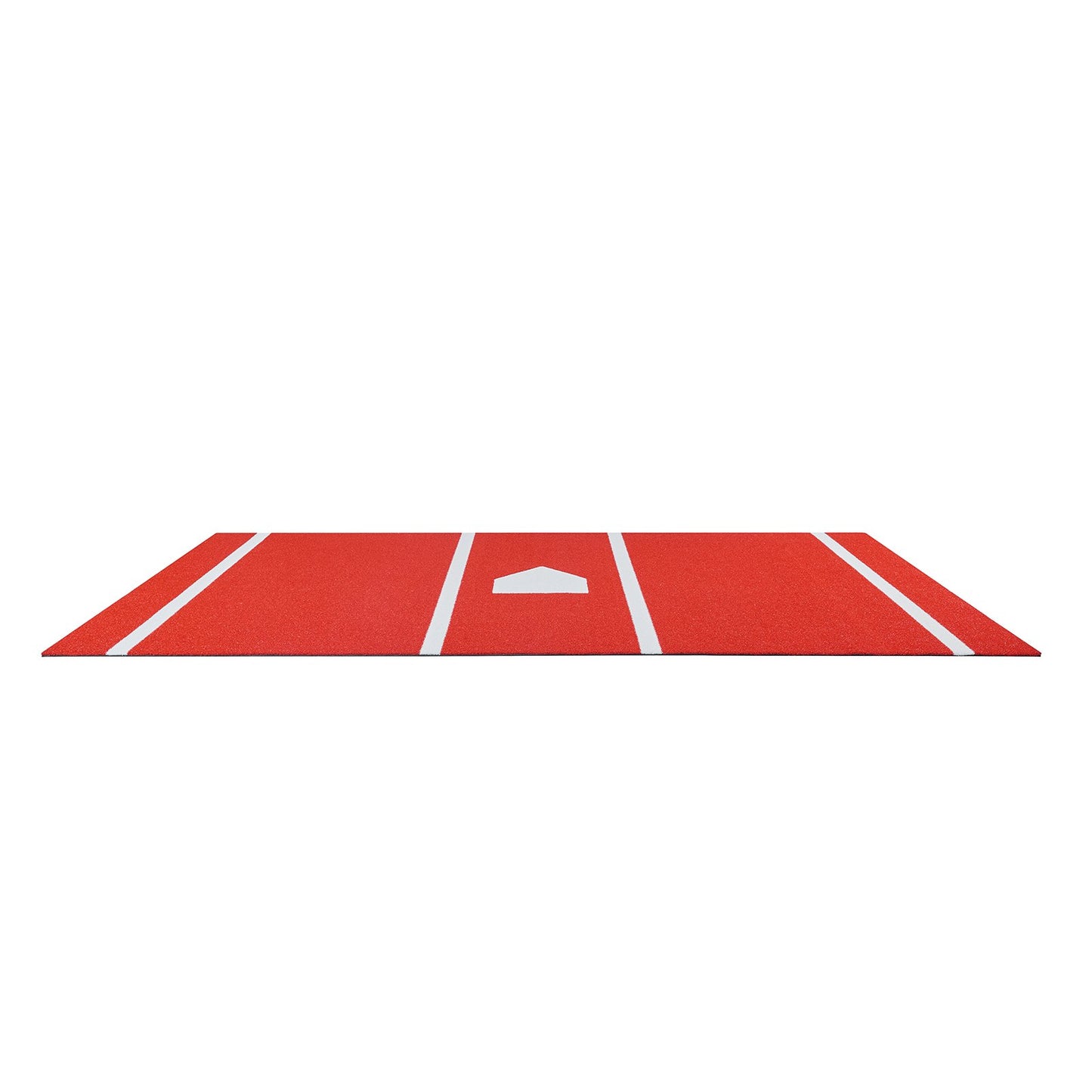 Baseball Hitting Mat, 366x183cm Batting Cage Mat, Batters Box Turf Mats, Softball Batting Practice Equipment with Home Plate and Anti Fade Turf, Portable Training Aid for Indoor Outdoor, Red