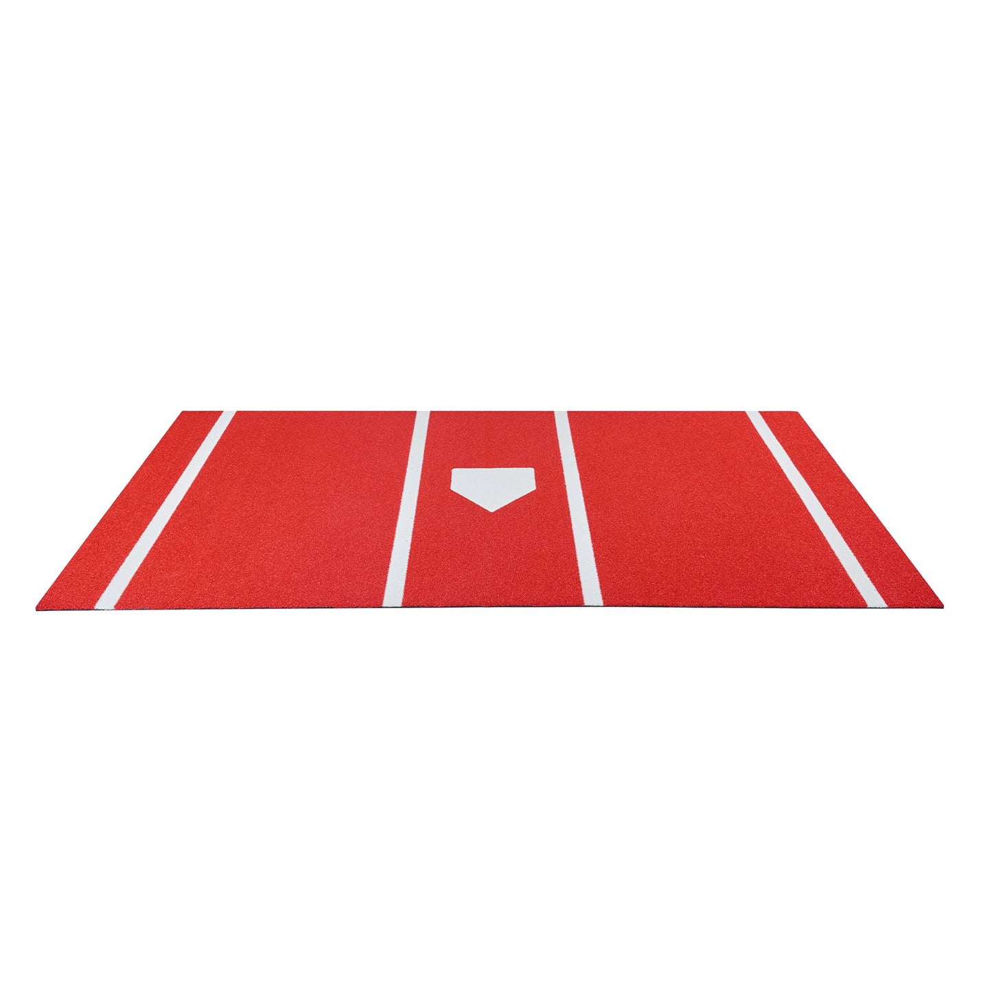 Baseball Hitting Mat, 366x183cm Batting Cage Mat, Batters Box Turf Mats, Softball Batting Practice Equipment with Home Plate and Anti Fade Turf, Portable Training Aid for Indoor Outdoor, Red