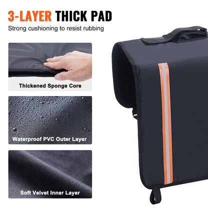 VEVOR Tailgate Bike Pad, 33" Truck Tailgate Pad Carry 2 Mountain Bikes, Tailgate