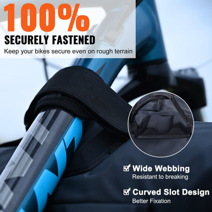 VEVOR Tailgate Bike Pad, 33" Truck Tailgate Pad Carry 2 Mountain Bikes, Tailgate