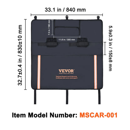 VEVOR Tailgate Bike Pad, 33" Truck Tailgate Pad Carry 2 Mountain Bikes, Tailgate