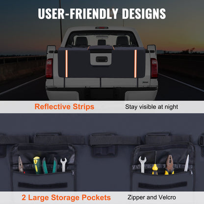 VEVOR Tailgate Bike Pad, 62" Truck Tailgate Pad Carry 6 Mountain Bikes, Upgraded