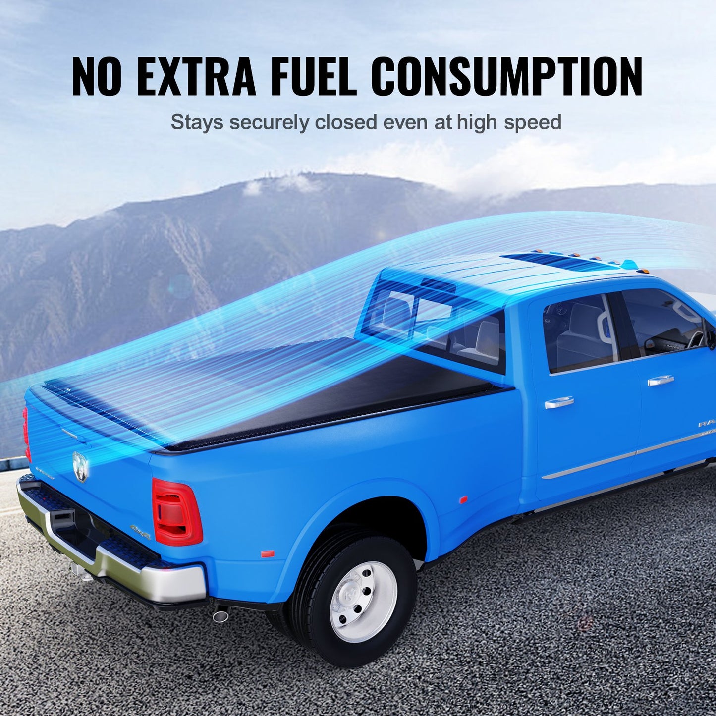 VEVOR Truck Bed Cover, Roll Up Truck Bed Tonneau Cover, Compatible with 2002-2018
