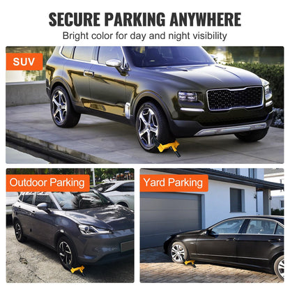 Universal Anti-Theft Wheel Clamp Lock for Vehicles, Set of 2, with 6 Keys