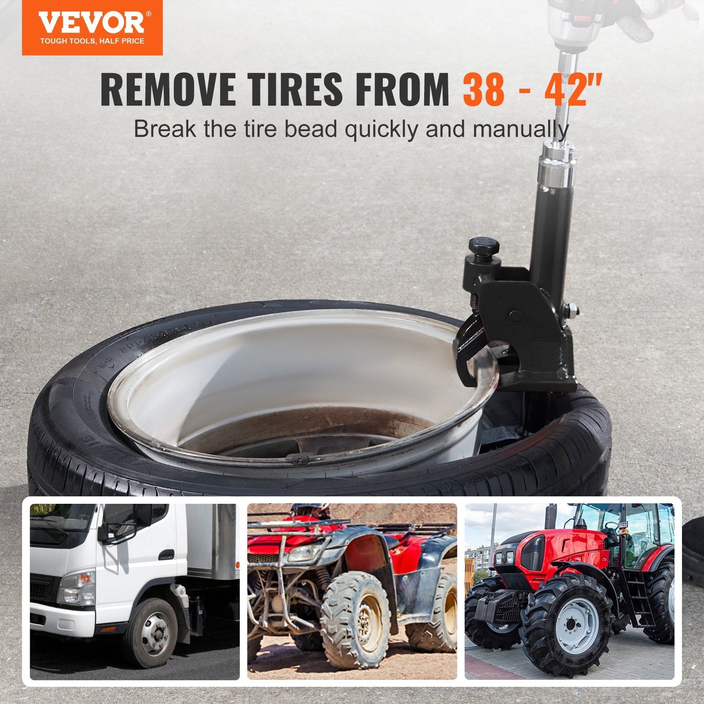 Manual Tire Bead Breaker for 96.5-106.7 cm Tires, Durable and Easy to Use