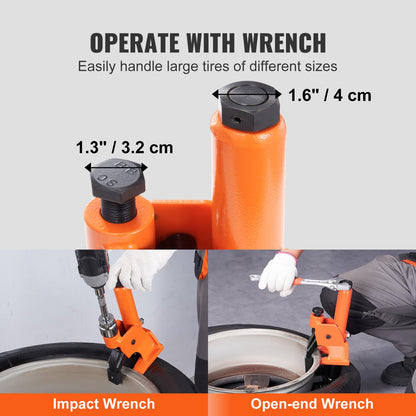 VEVOR Manual Tire Bead Breaker, 96.5-106.7 mm Tires Changer Tool with Rubber Pad,