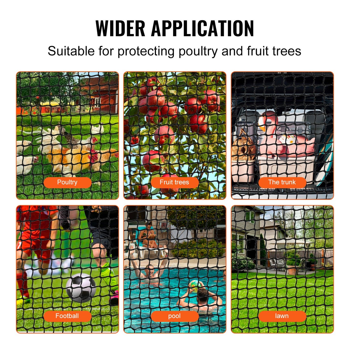 VEVOR 10x10ft Golf Practice Net Indoor Hitting Net for Baseball Hockey Soccer