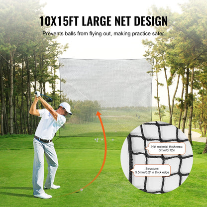 Multi-Sport Practice Net 3x4.5m for Golf, Baseball, Soccer, and Hockey