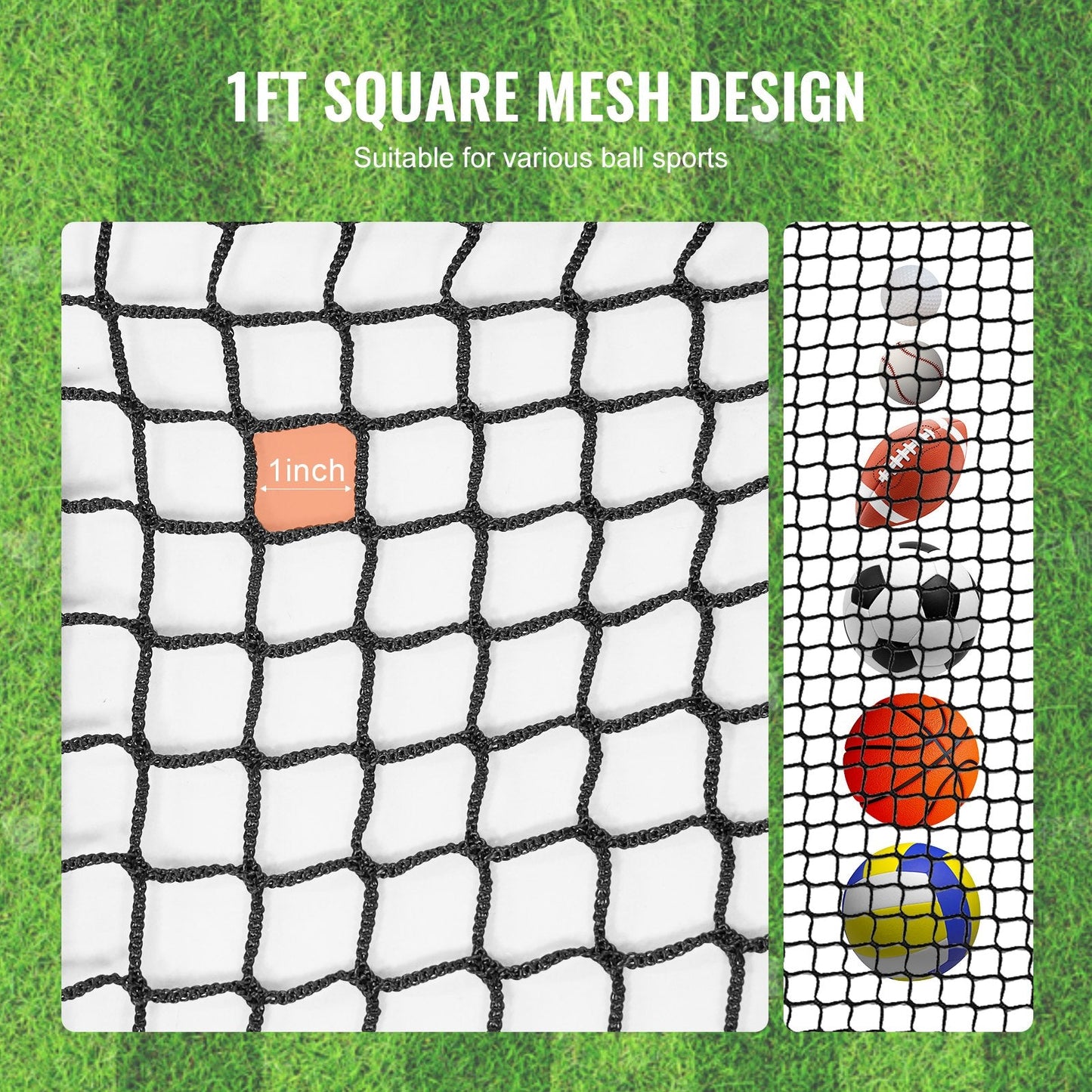 Multi-Sport Practice Net 3x4.5m for Golf, Baseball, Soccer, and Hockey