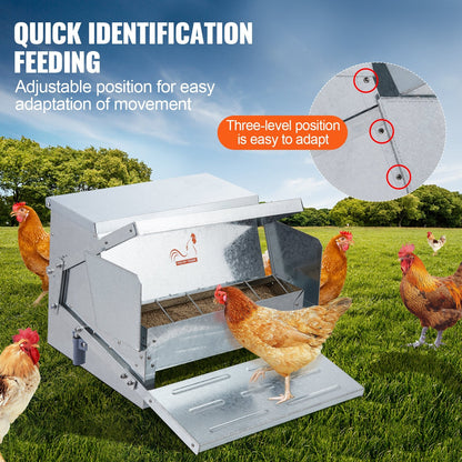 Automatic Galvanized Steel Poultry Feeder for 10 Chickens, 11 kg Capacity