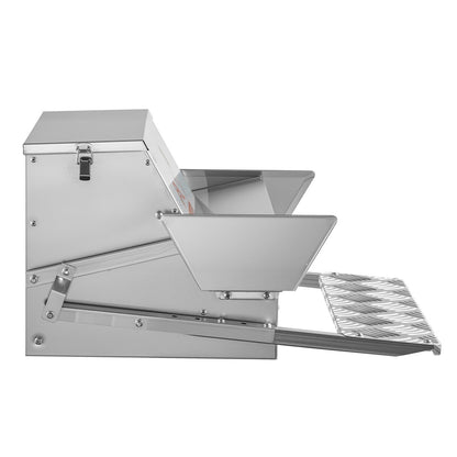 Automatic Chicken Feeder, 11.34 kg Capacity, Rainproof Treadle Poultry Feeder with Lockable Lid, No Waste, Galvanized Steel Construction, Outdoor Use, for Chicken, Bantams, Poultry, Pheasants