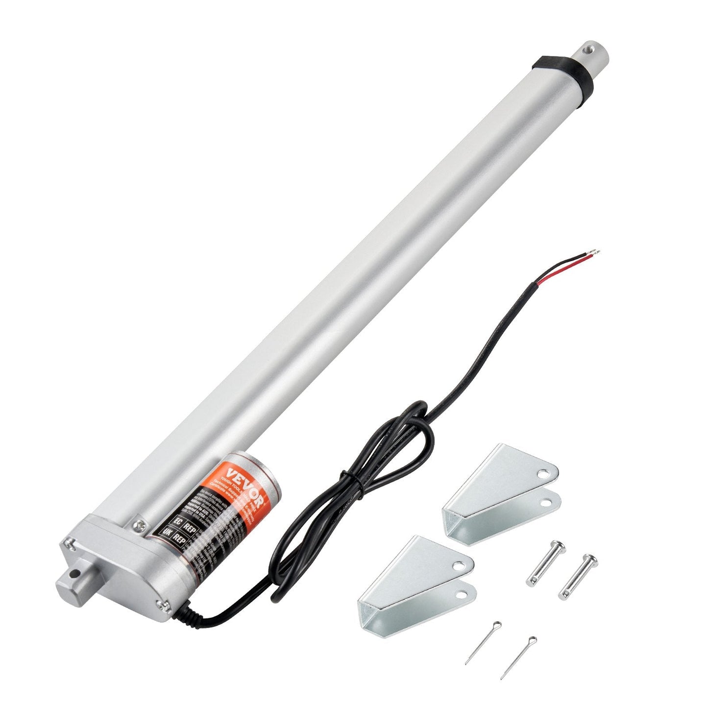 12V Linear Actuator 400mm Stroke, 1500N Load, 5mm/s Speed, IP54 Rated