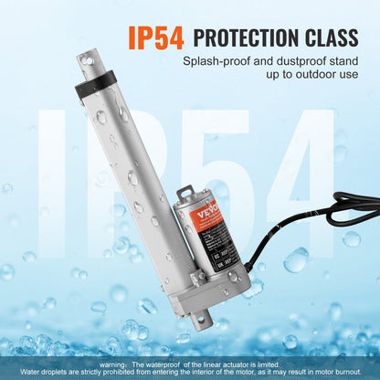 High Load Linear Actuator 12V, 0.15m Stroke, 1500N Force, IP54 Rated