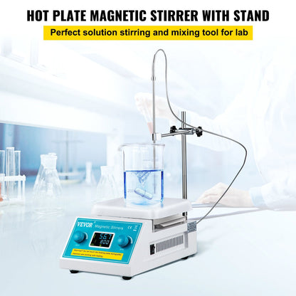 Digital Magnetic Hotplate Stirrer, 200-2000 RPM, 2L Capacity, 500W, 300°C Max