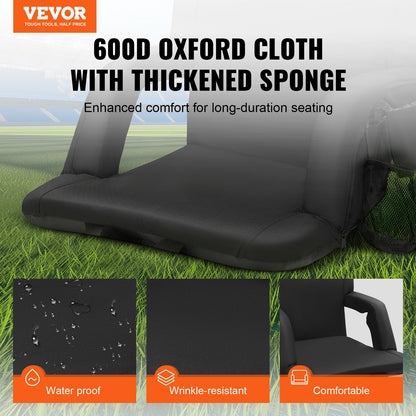 VEVOR Double Heated Stadium Seat with Back Support, 3 Level Heating Wide Bleacher