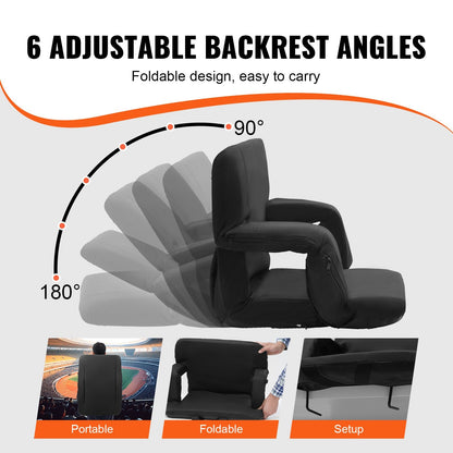Double Heated Stadium Seat with Back Support and 3-Level Heating, 2-Set