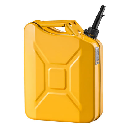 Metal Fuel Container, 20 L, Fuel Jerry Can with Spout and Comfort Handle, 6 L/min Max Flow Rate, Leakproof & Corrosion-resistant Metal Gas Tank Most Cars Motorcycle ATV UTV, Yellow