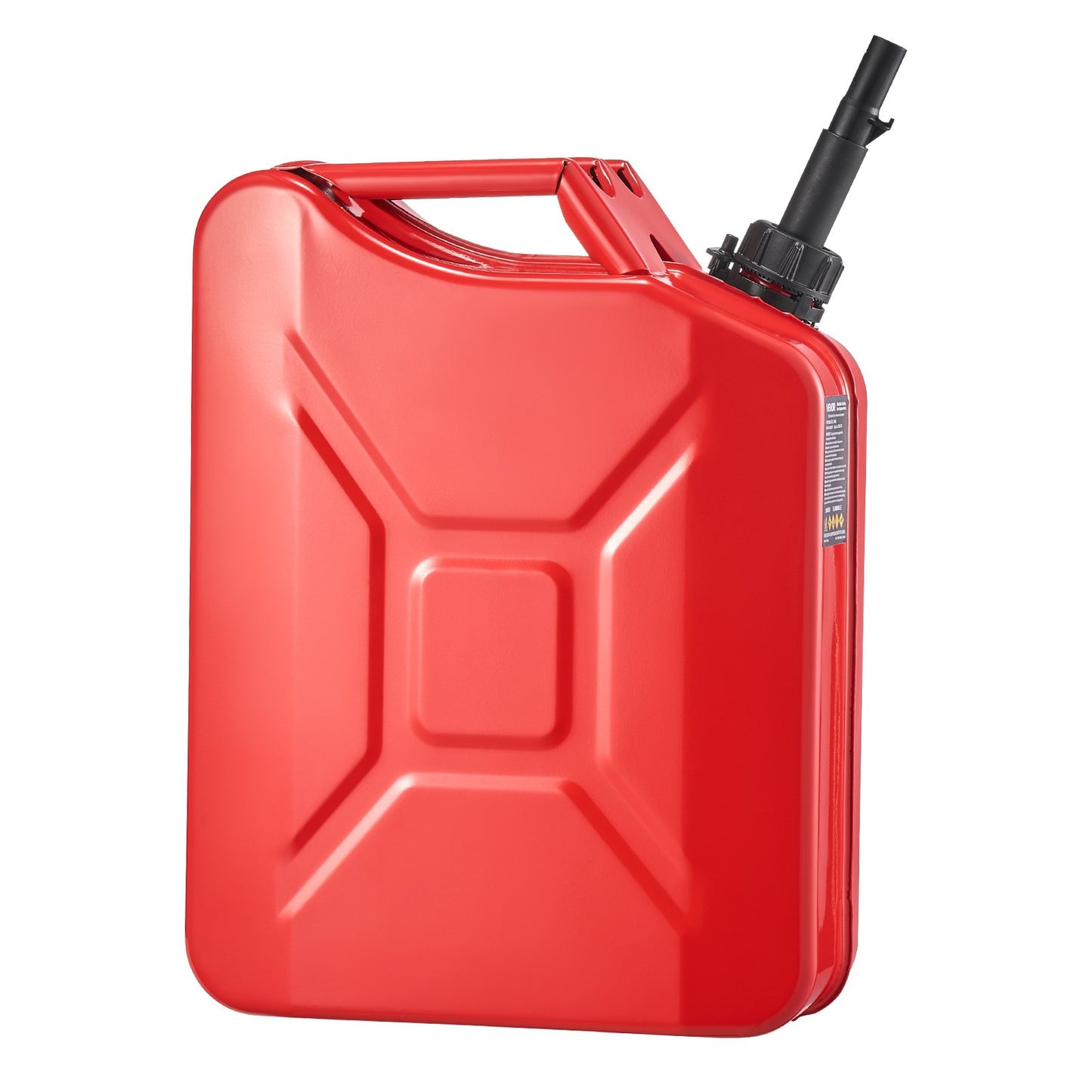 Metal Fuel Container, 20 L, Fuel Jerry Can with Spout and Comfort Handle, 6 L/min Max Flow Rate, Leakproof & Corrosion-resistant Metal Gas Tank Most Cars Motorcycle ATV UTV, Red