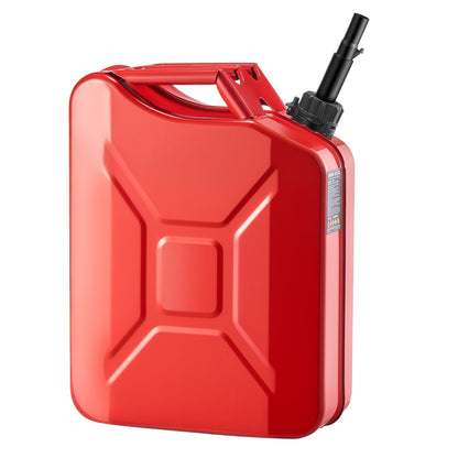 Metal Fuel Container, 20 L, Fuel Jerry Can with Spout and Comfort Handle, 6 L/min Max Flow Rate, Leakproof & Corrosion-resistant Metal Gas Tank Most Cars Motorcycle ATV UTV, Red