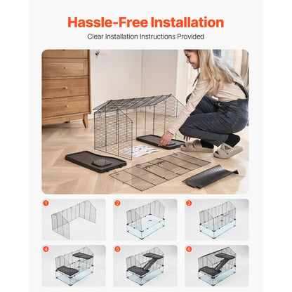 VEVOR Wire Hamster Cage Habitat 29.5in Rodent Gerbil Small Animal House