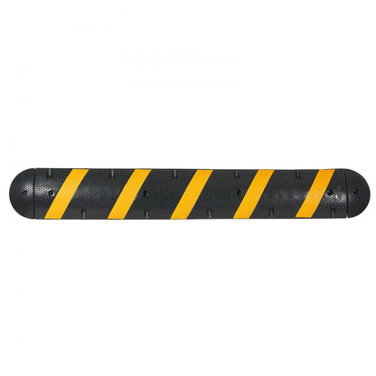 1830MM Rubber Speed Bump, 2 Channel, Heavy Duty Traffic Speed Hump, 9,979 kg/axle Load Capacity, Cable Protector Ramp wi